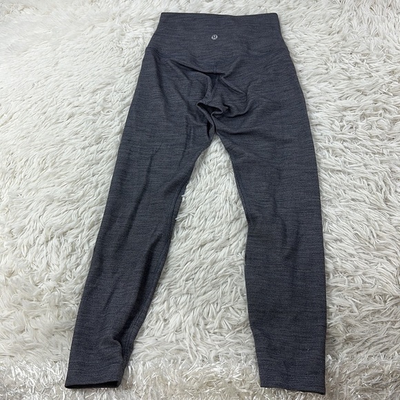 Lululemon Align Pant II 25" Mini Heathered Herringbone Heathered Black White - Picture 6 of 6